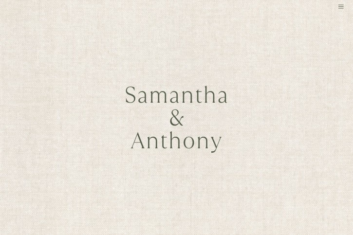 Samantha Wedding Website
