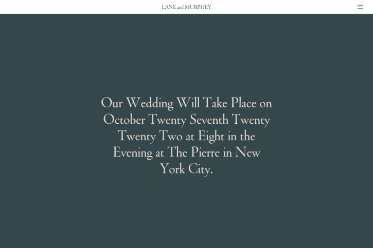 Austen Wedding Website