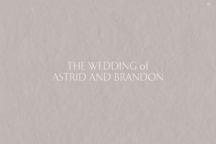 Astrid Wedding Website