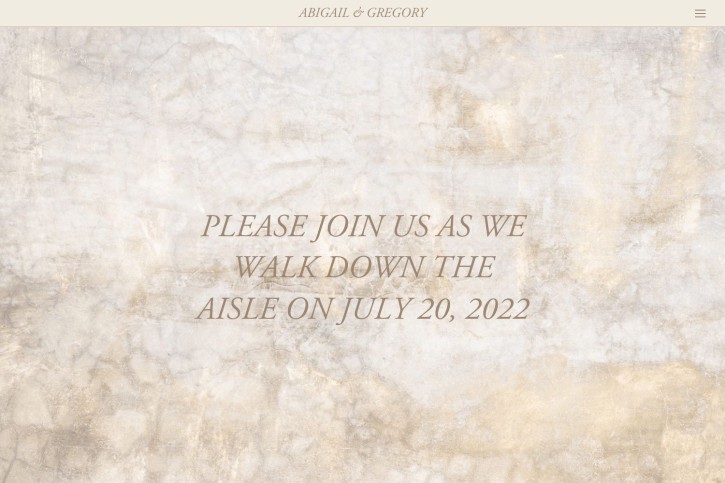 Abigail Wedding Website
