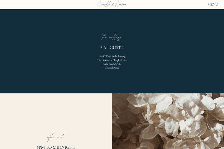 Carmella Wedding Website