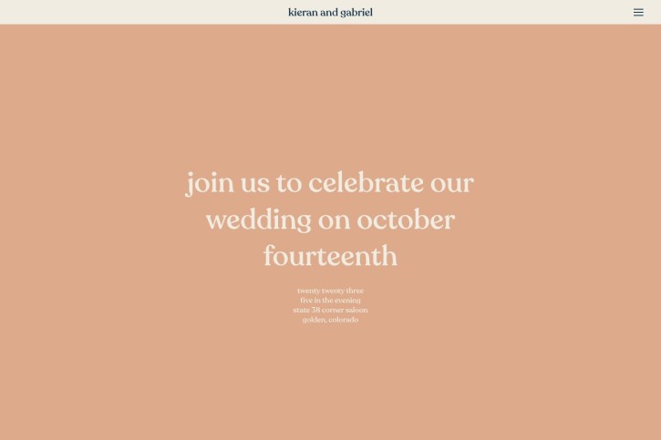 Kieran Wedding Website