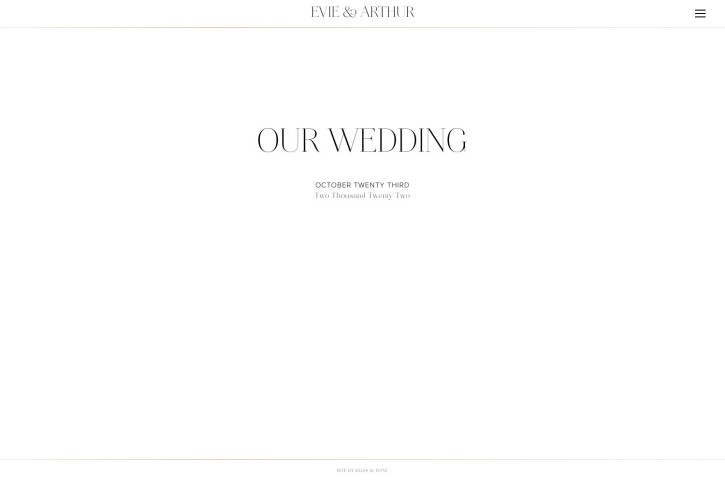 Evie Wedding Website