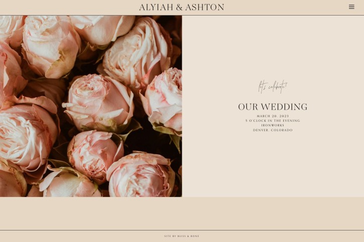 Alyiah Wedding Website