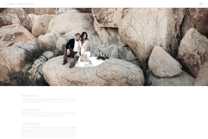Layered 01 Wedding Website