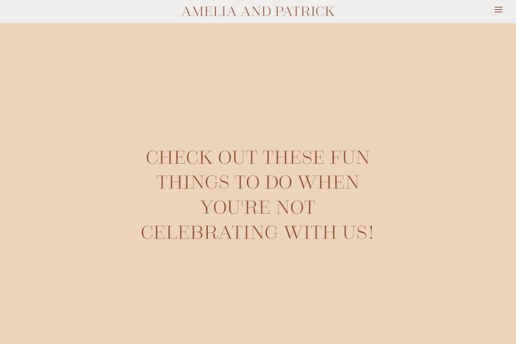 Amelia Wedding Website