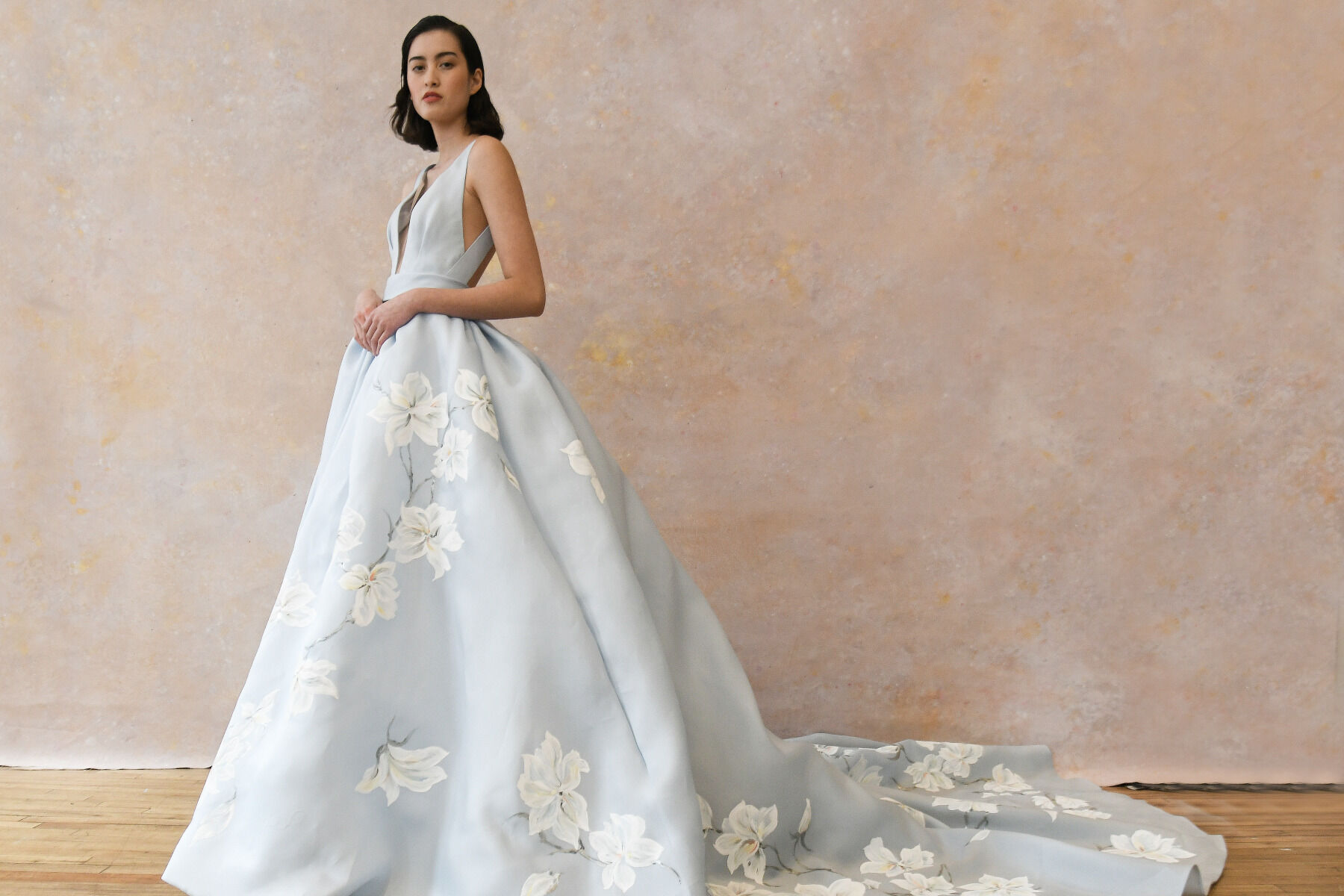 2023 Wedding dress trends: a blue wedding dress by Ines Di Santo