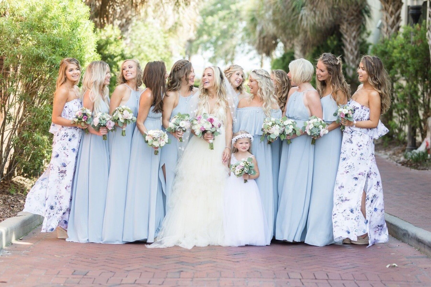 Mumu steel outlet blue bridesmaid dresses