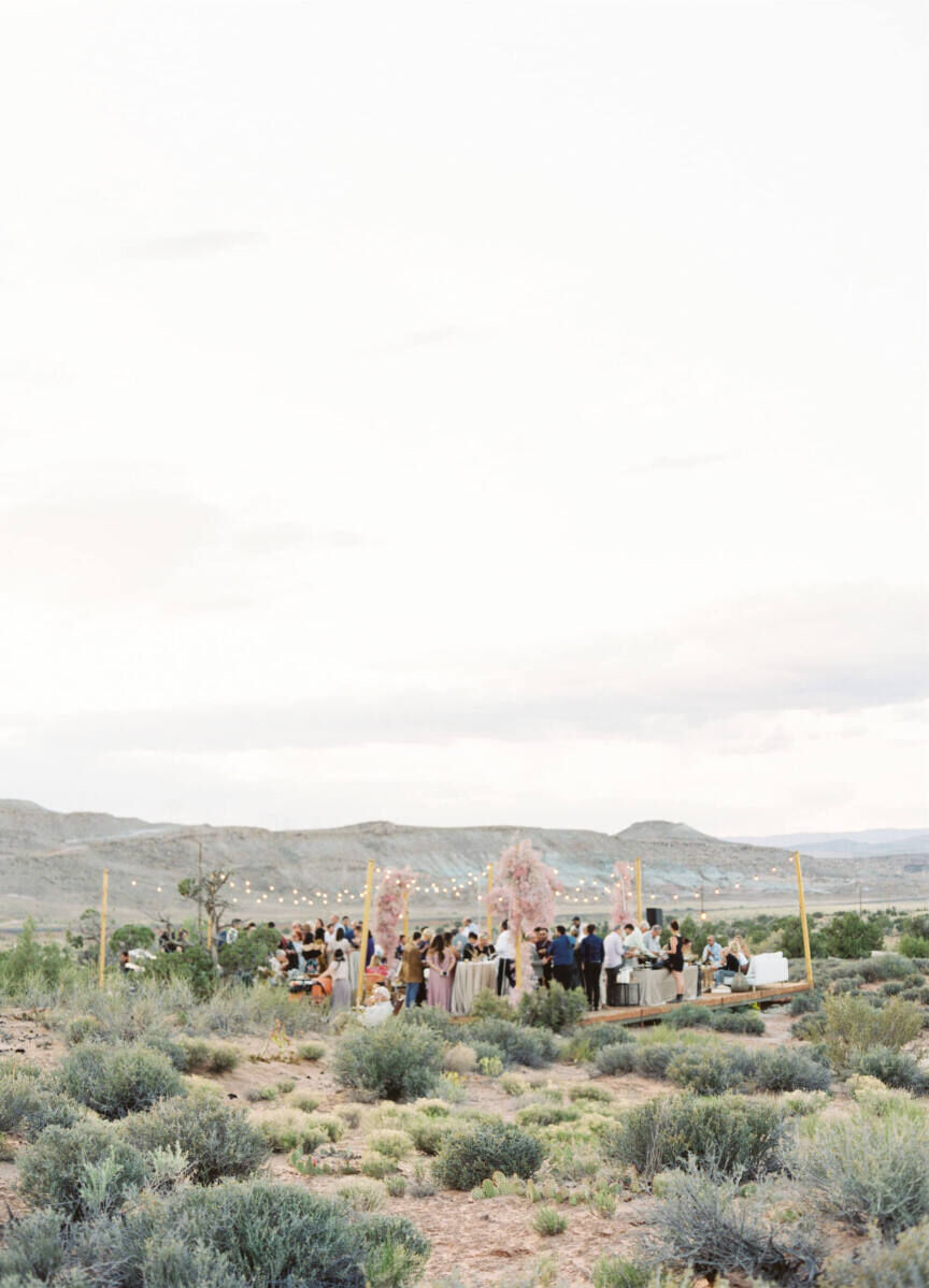 Adventurous Wedding Venues: An outdoor reception setup at Moab Under Canvas.