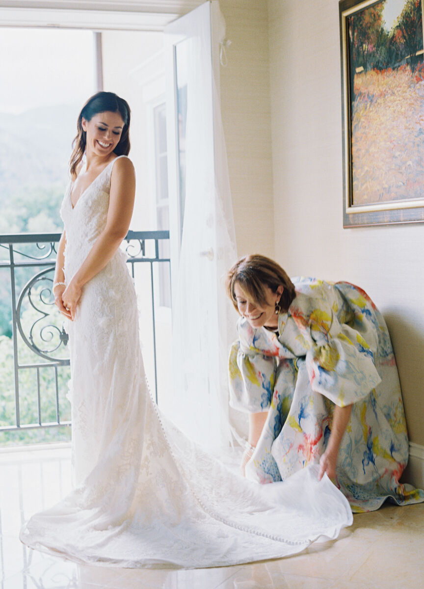 Best Mother of the Bride Dresses: An art-inspired print always makes a statement.