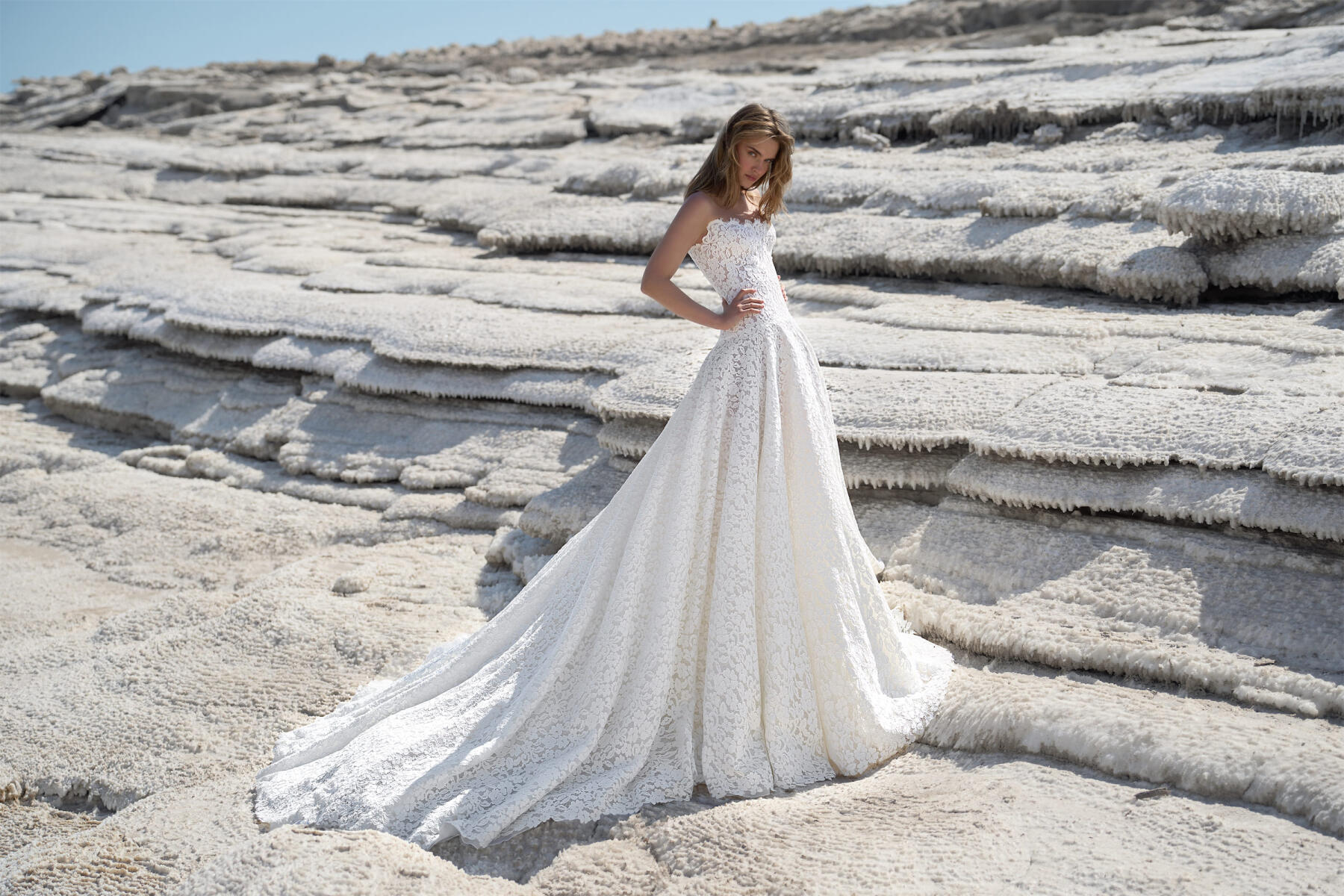 Bridal Fashion Week: A bride in a Lee Petra Grebenau gown.