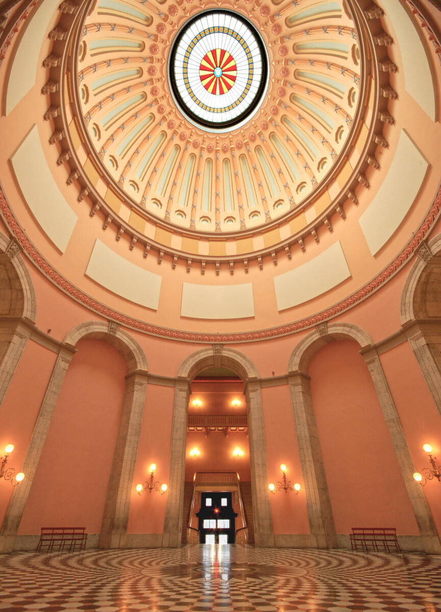 City Weddings: An elaborate rotunda within the Ohio Statehouse in Columbus.