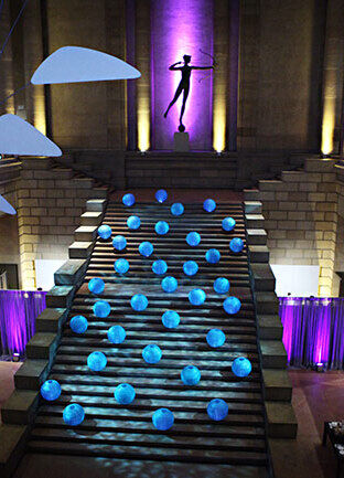 City Weddings: The inside of the Philadelphia Museum of Art, with a ceremony setup.