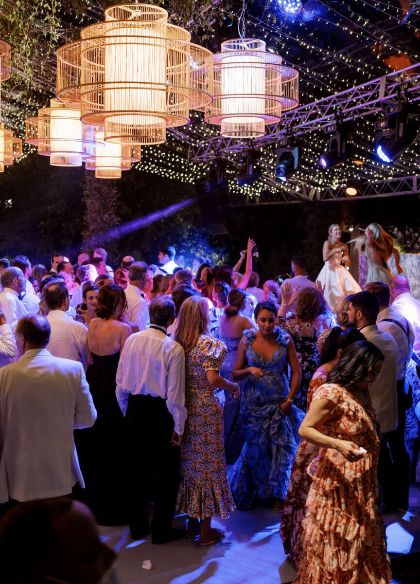 At this destination wedding reception, the dance floor stayed packed all night.