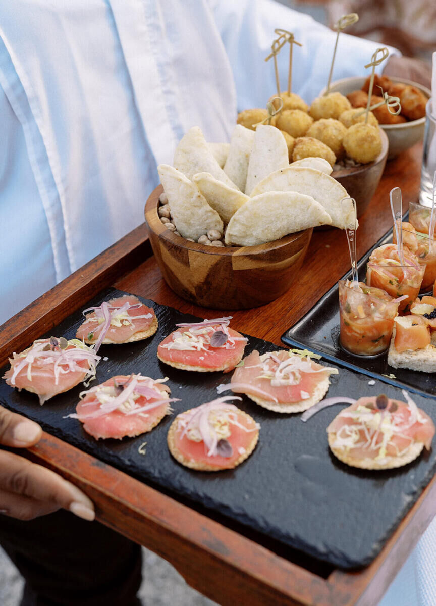 Casa de Campo Resort & Villas was the setting for a destination wedding in the Dominican Republic, and also handled all catering for the event, which included passed appetizers.