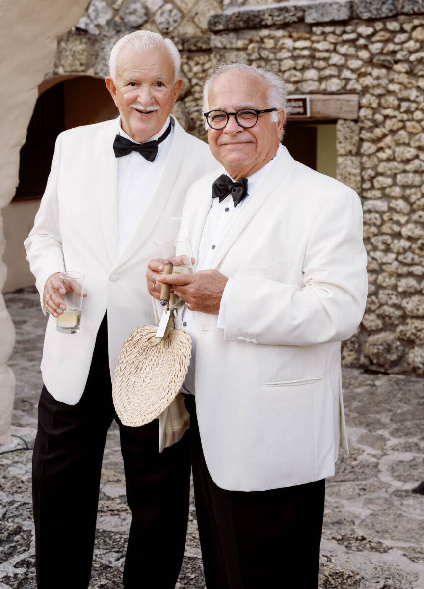 The dress code for a destination wedding in Casa de Campo called for white tie, and had the men looking dapper in their formalwear.