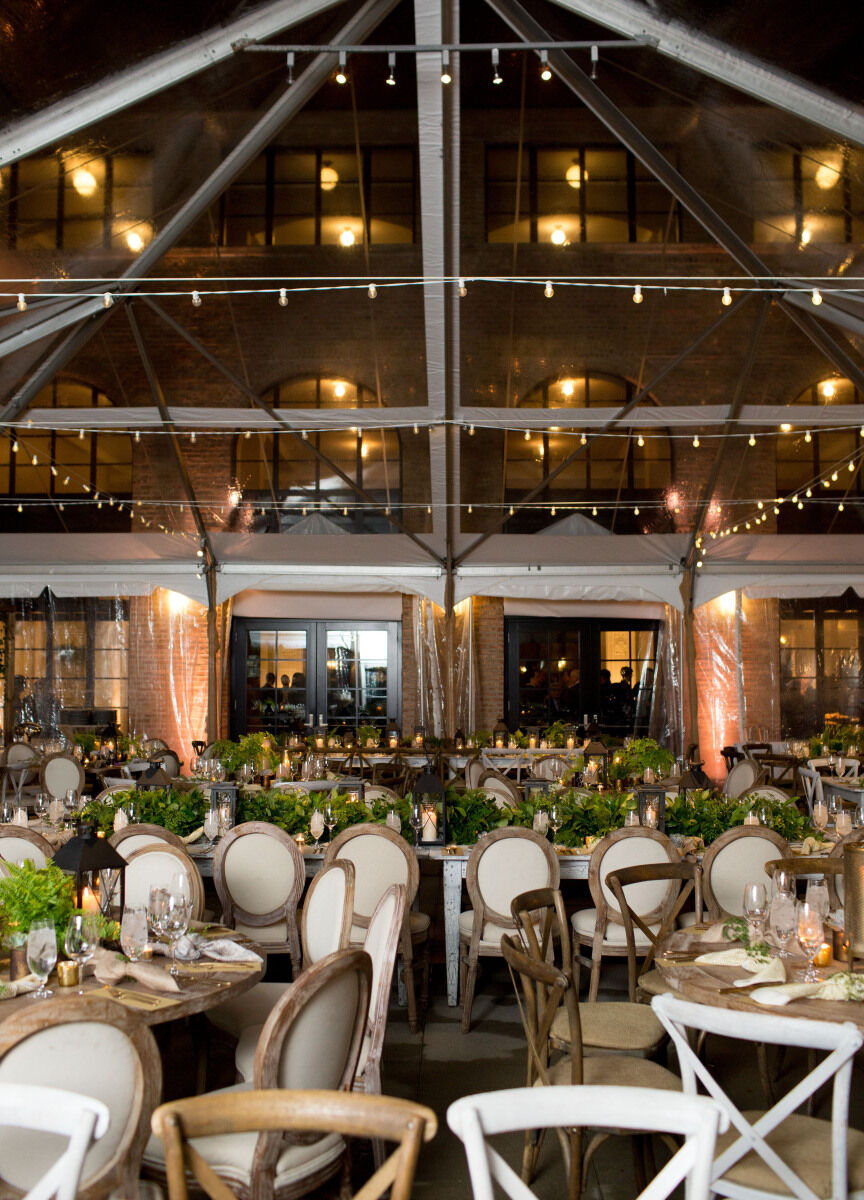 Industrial Wedding Venues: A reception set-up at Revel Motor Row.