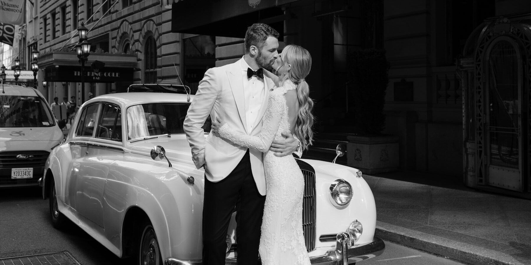 Kate Bock Kevin Love Wedding: Model Kate Bock and NBA star Kevin Love kissing on their wedding day.