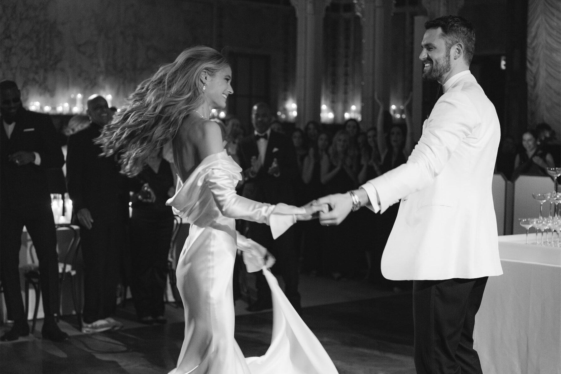 Kate Bock Kevin Love Wedding: Kate Bock and Kevin Love dancing at their wedding reception.