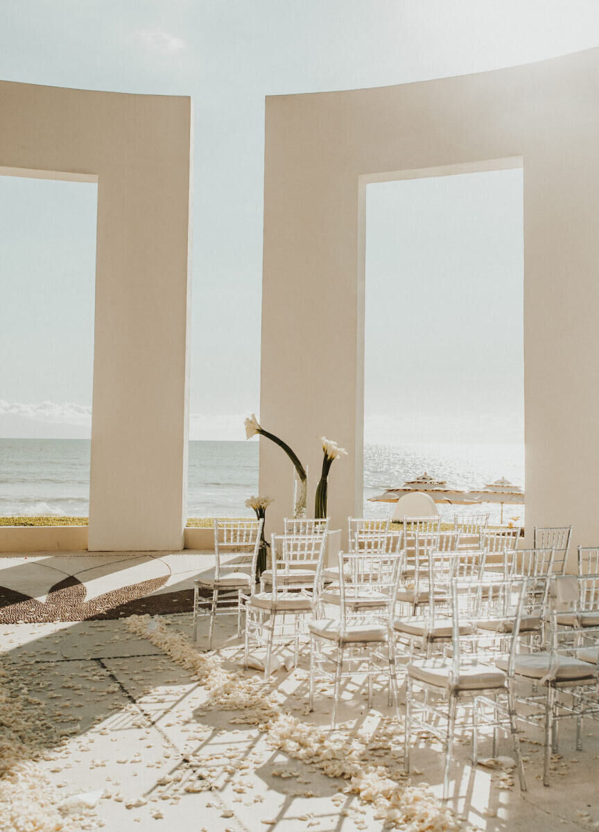 Best Places for a Minimalist Wedding: A beautiful outdoor ceremony setup at Grand Velas Riviera Nayarit.
