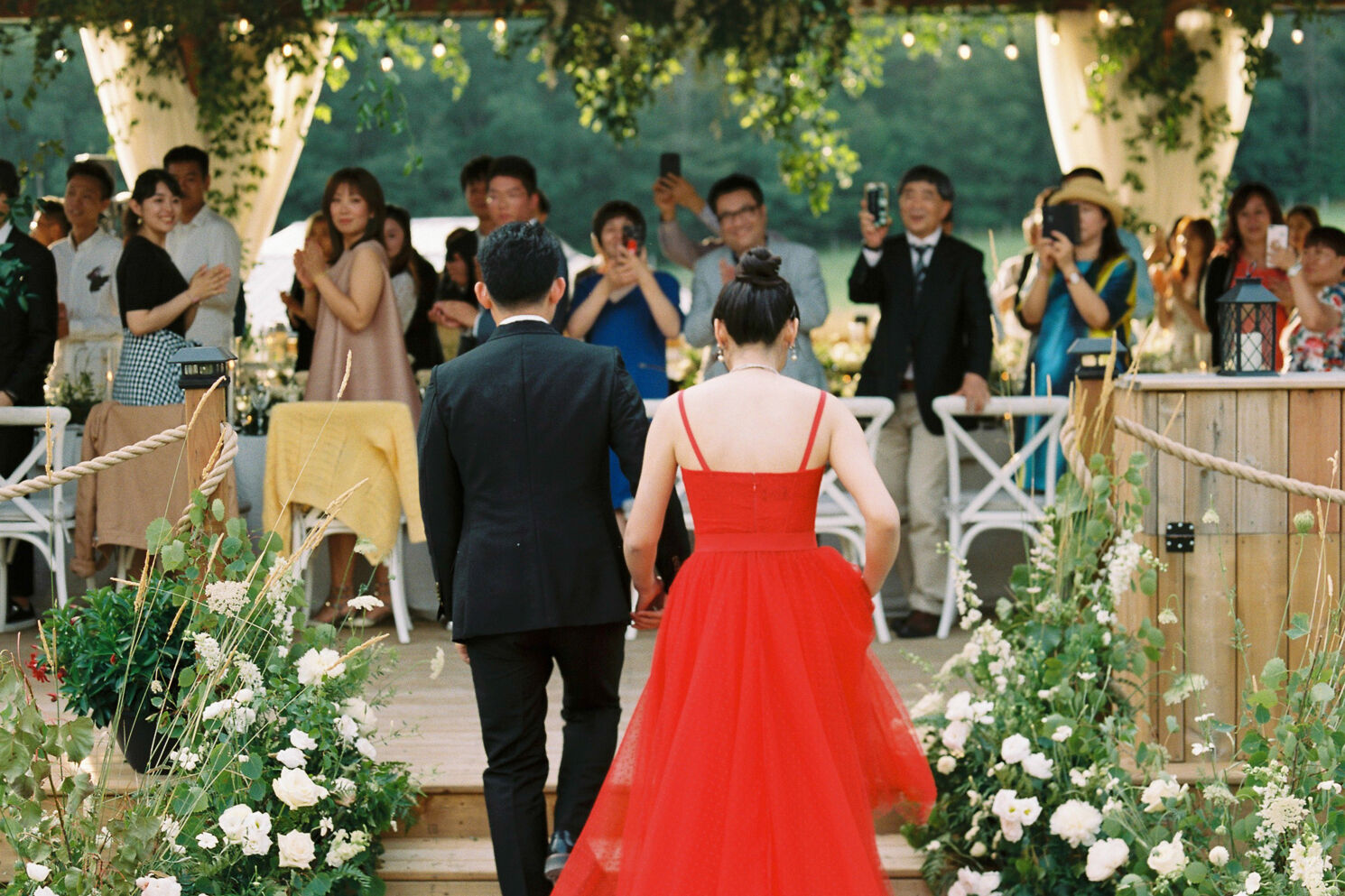 Red wedding dress 
