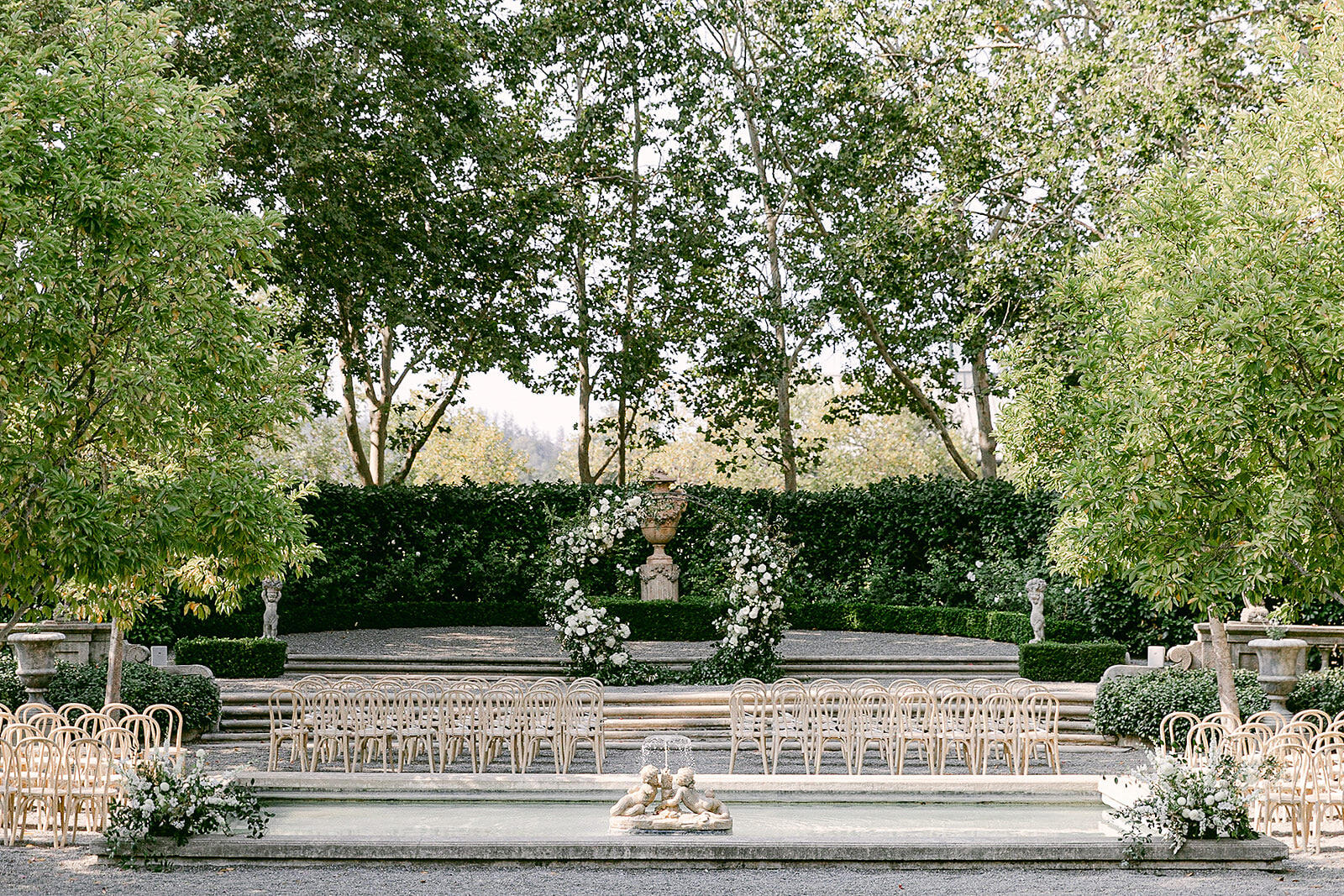 Carolina Herrera Ceremony Suits Setups Romantic Garden Wedding 
