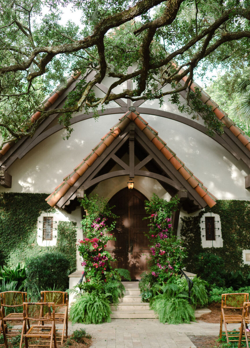 Romantic Wedding Venues: A quaint chapel covered in ivy at Sea Island Resort.