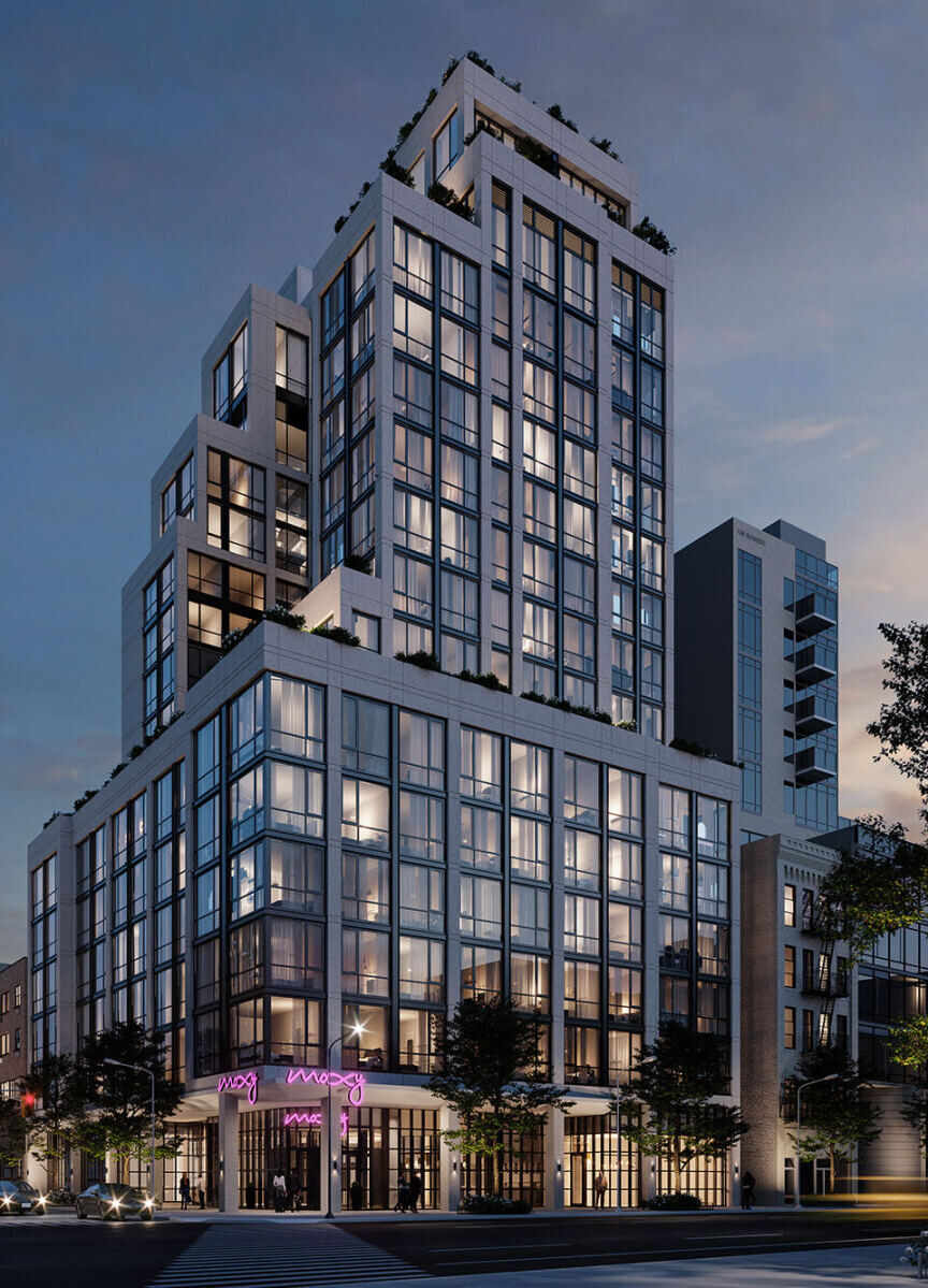 Wedding News: Rendering of the new Moxy Lower East Side hotel.