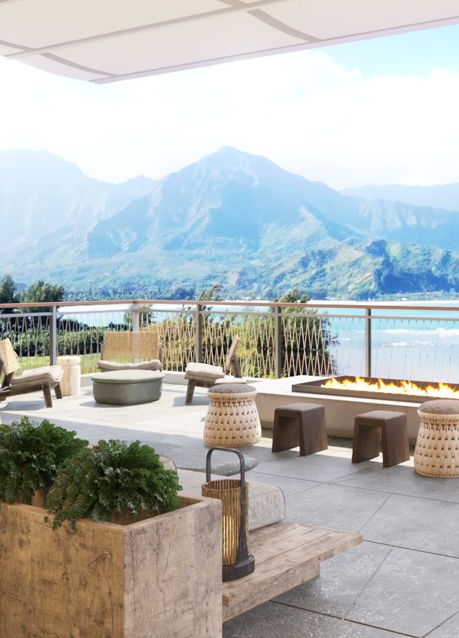 Wedding News: An image of the mountain and lake at 1 Hotel Hanalei Bay.