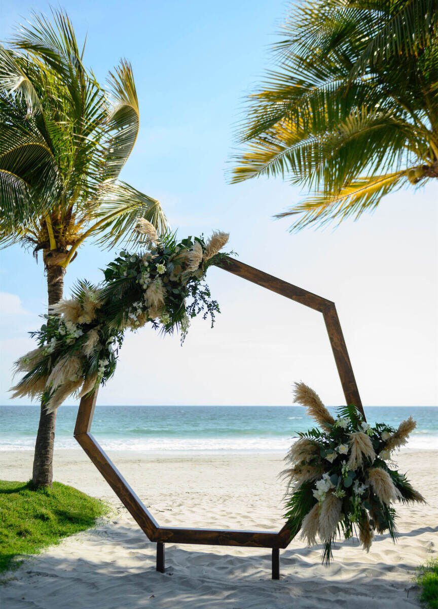 Wedding News: A beach wedding ceremony setup at W Punta de Mita.