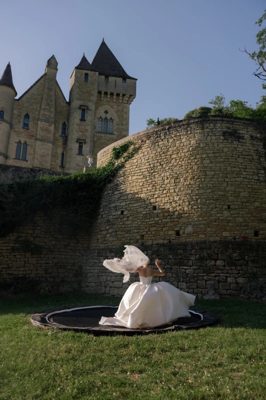 A French Château Wedding Draped, Pooled and Sculpted in Ivory