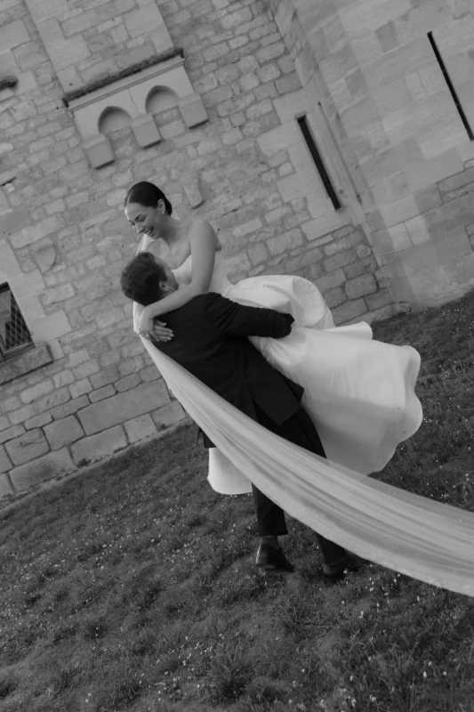 A French Château Wedding Draped, Pooled and Sculpted in Ivory