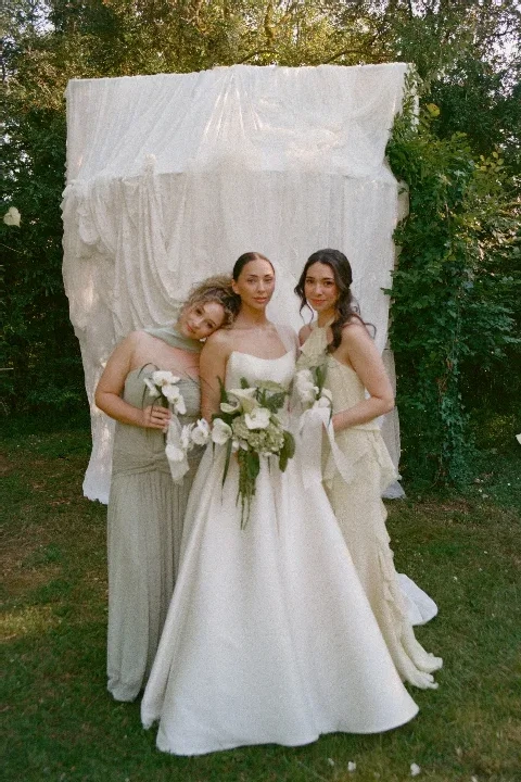 A French Château Wedding Draped, Pooled and Sculpted in Ivory
